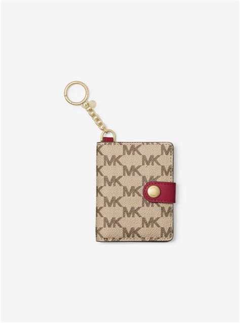 michael kors photobook key charm|Authentic Michael Kors Heritage Logo Canvas Leather .